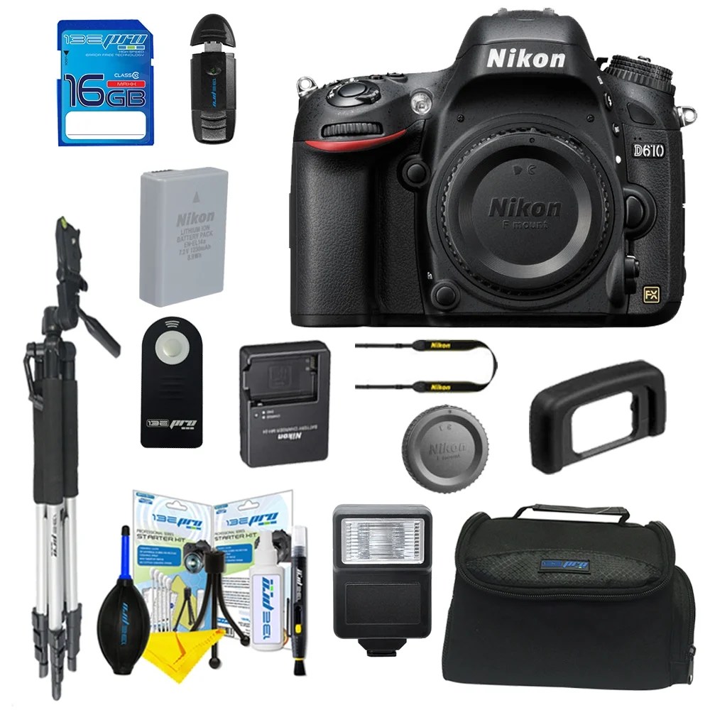 Nikon D610 DSLR Digital Camera + Pixi Basic Bundle