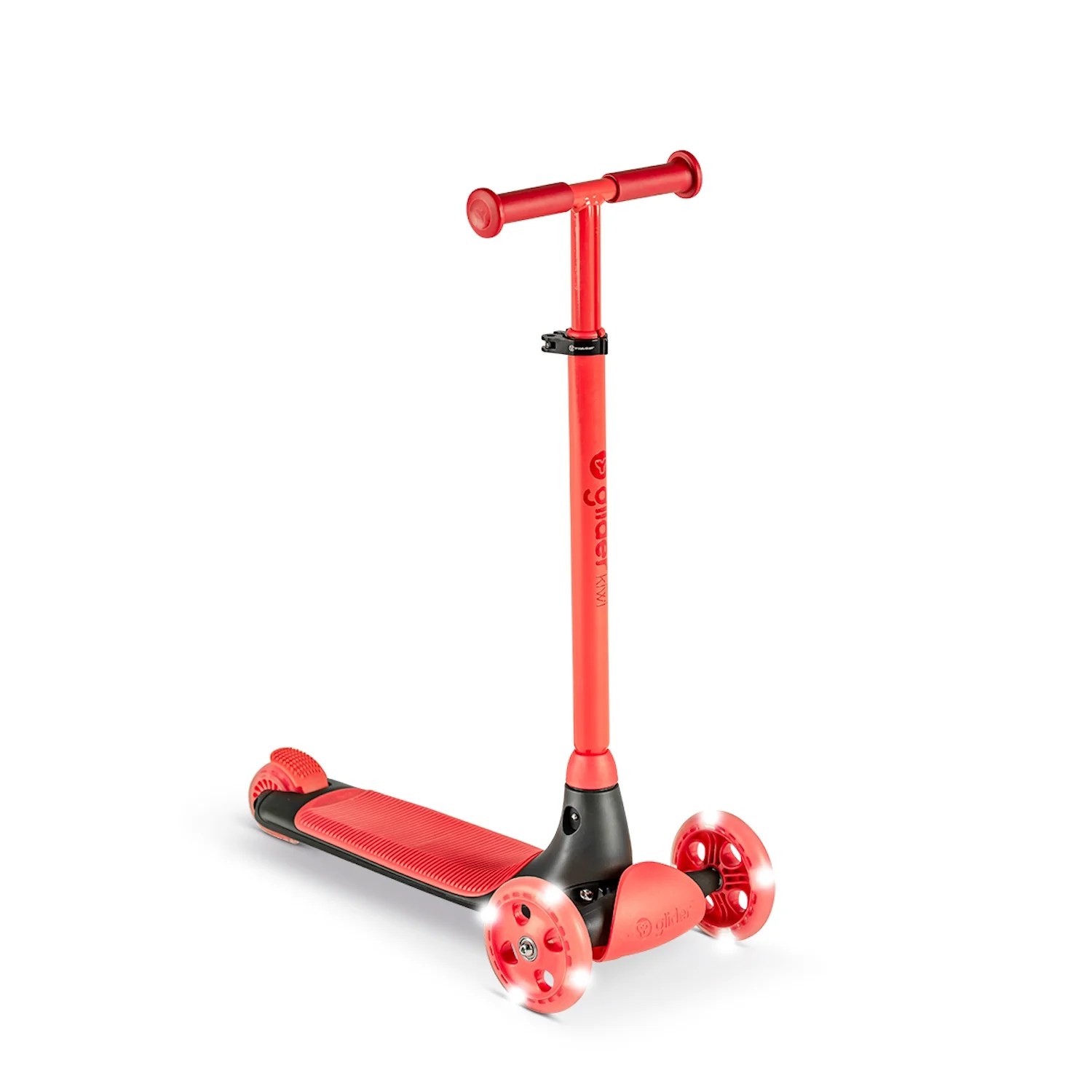 Yvolution Y Glider Kiwi Red Three Wheel Kick Scooter for Kids with