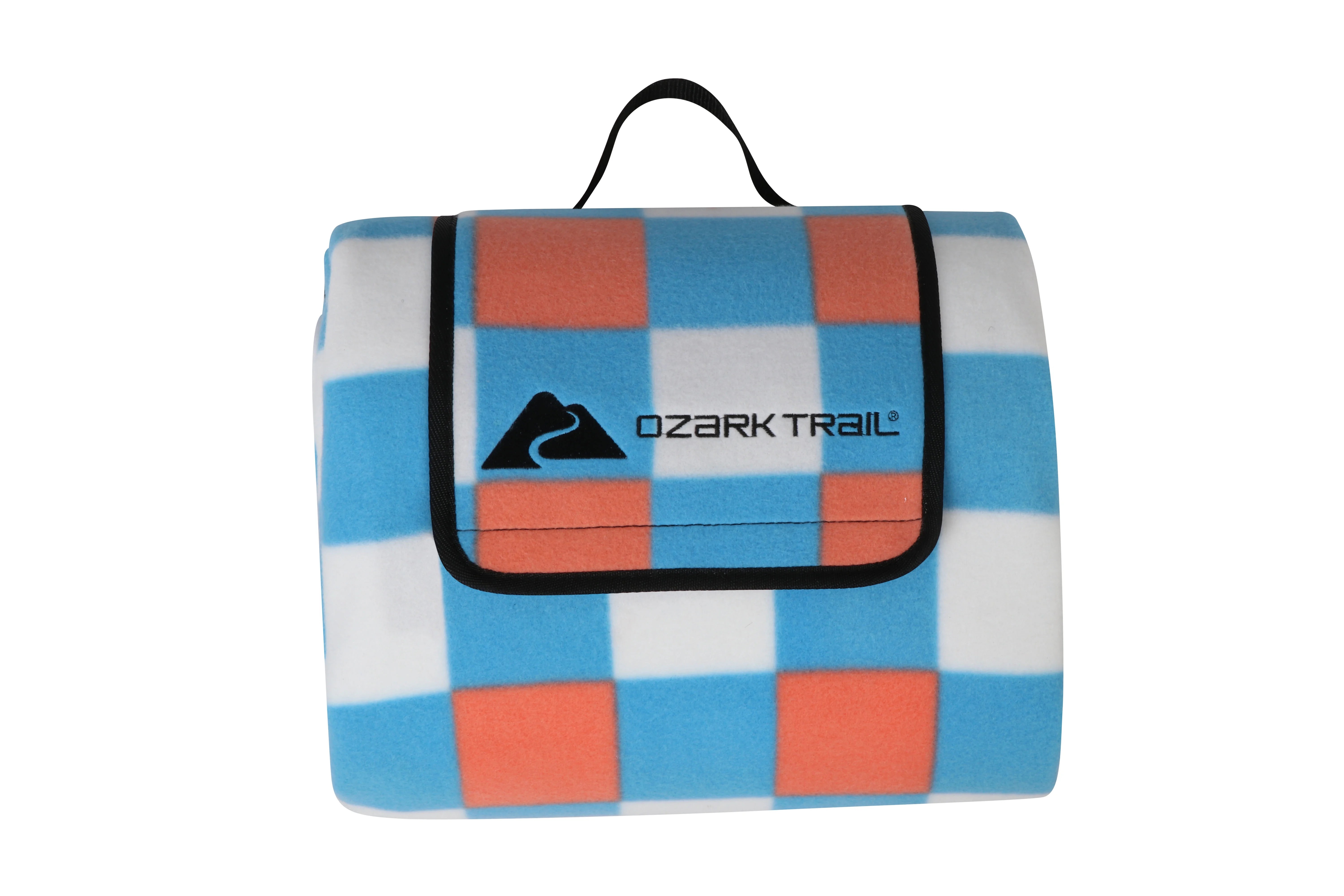 Ozark Trail Water Resistant PlaidPattern Fleece Camping Picnic Blanket
