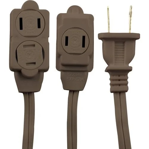 Brown Extension Cord 6 Ft 1 Pack
