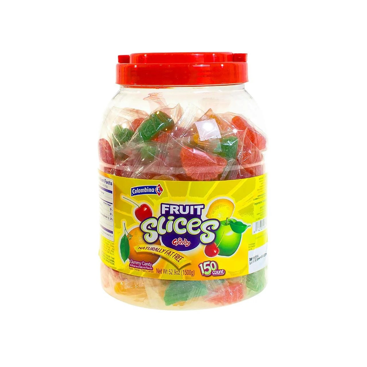 Individually Wrapped Assorted Fruit Slices Jar (150 ct.)