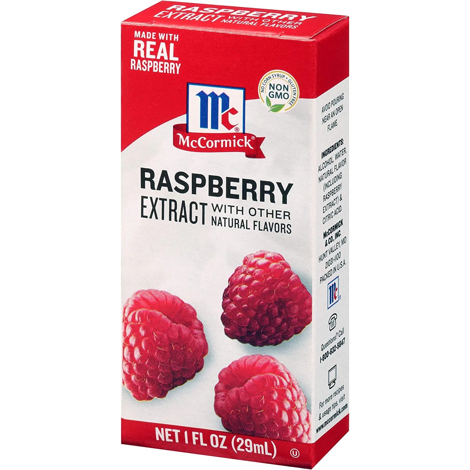 McCormick Raspberry Extract With Other Natural Flavors, 1 Fl Oz (Pack of 6)