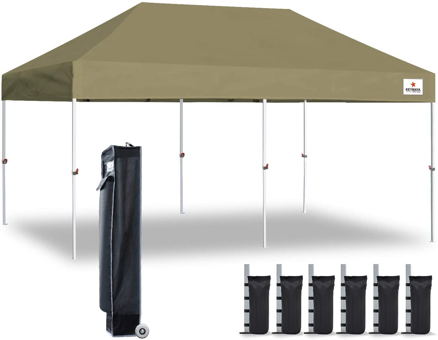 Keymaya 10x20 Ez Pop Up Canopy Tent Commercial Instant Shelter Canopies