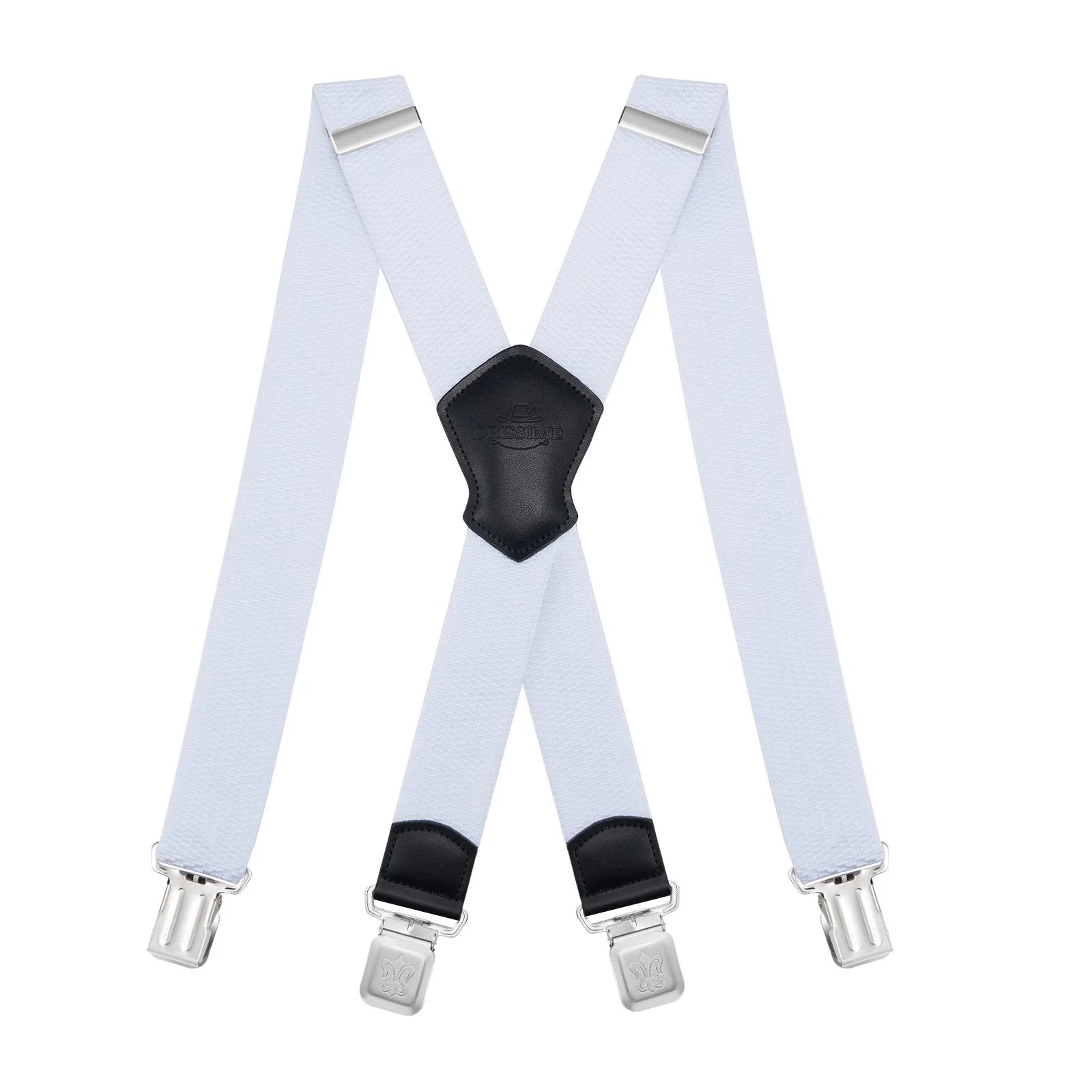 BIGLUFU Men's Suspenders, with Heavy Duty Clip Wide XBack for Work