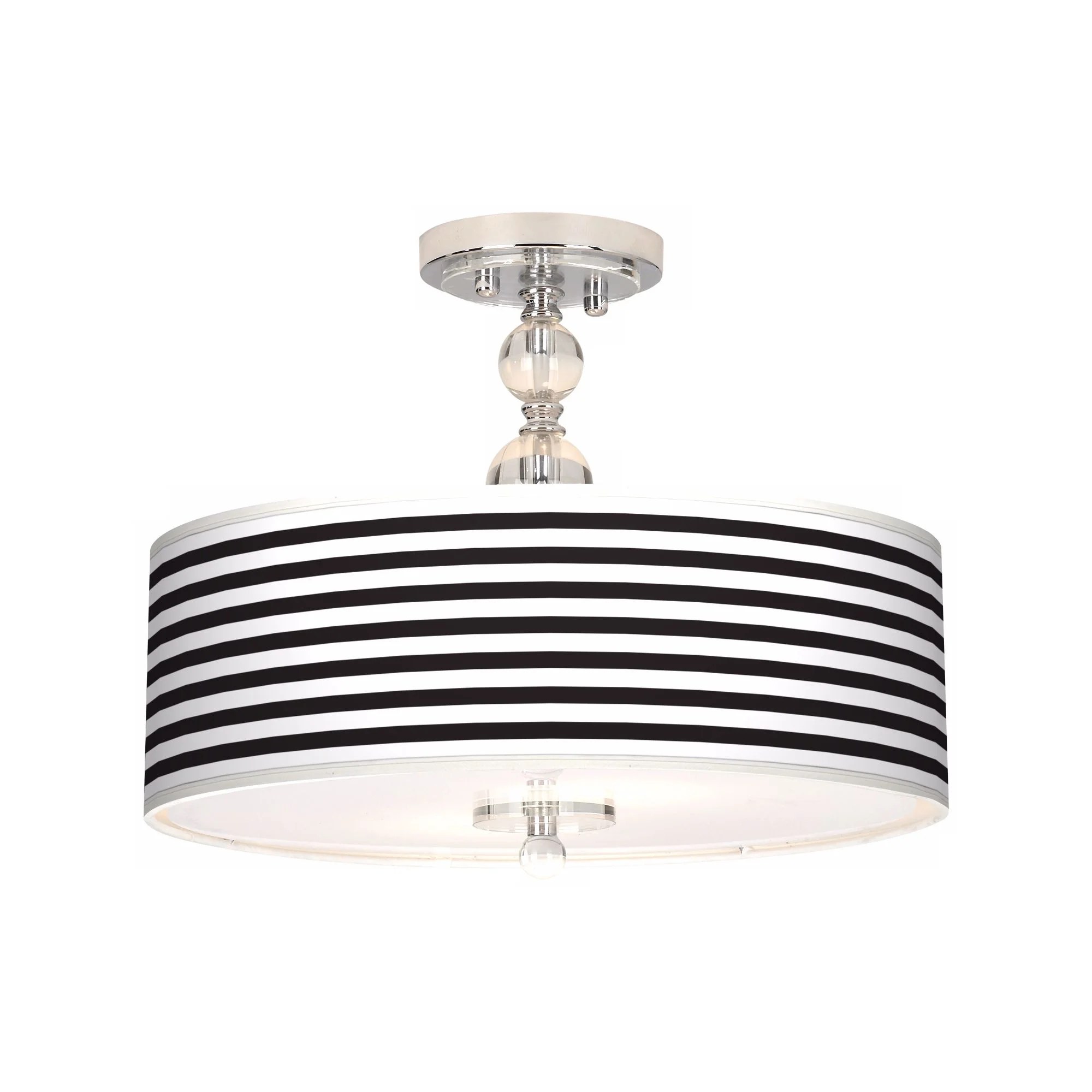Giclee Gallery Modern Ceiling Light Semi Flush Mount Fixture Chrome