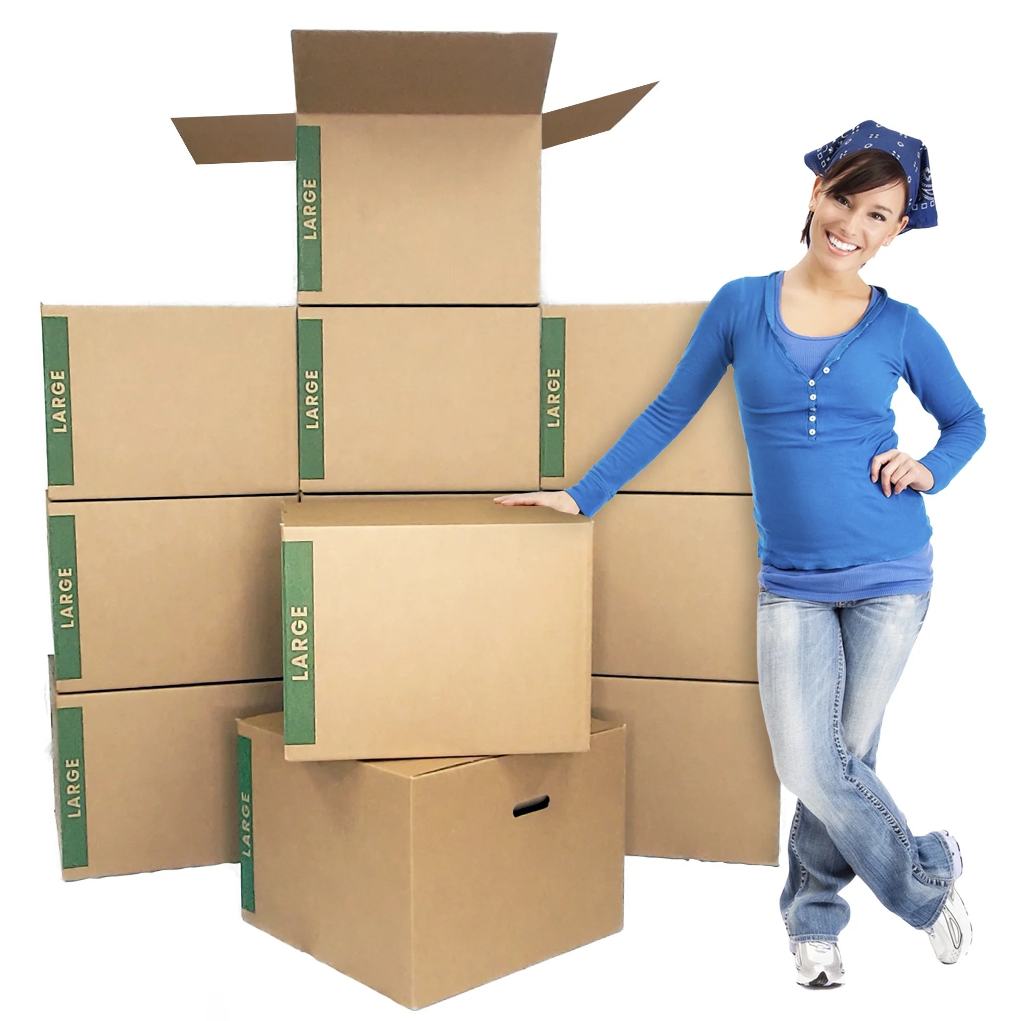 Large Moving Boxes Pack of 12 with Handles 20" x20" x15" Cheap Cheap Moving Boxes