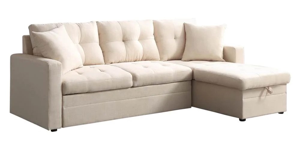 Sleeper Sectional Sofa in Beige Sleeper Sectional Sofa in Beige