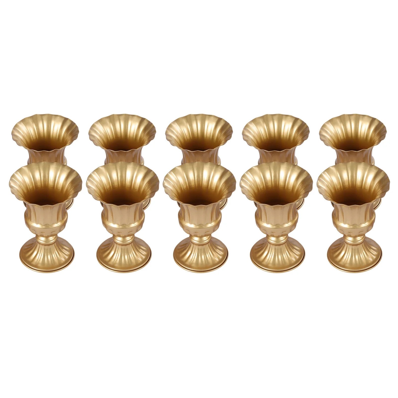 Miumaeov Pcs of 10 Mini Size Wedding Centerpieces Vase Metal Trumpet Vases Centerpieces Small
