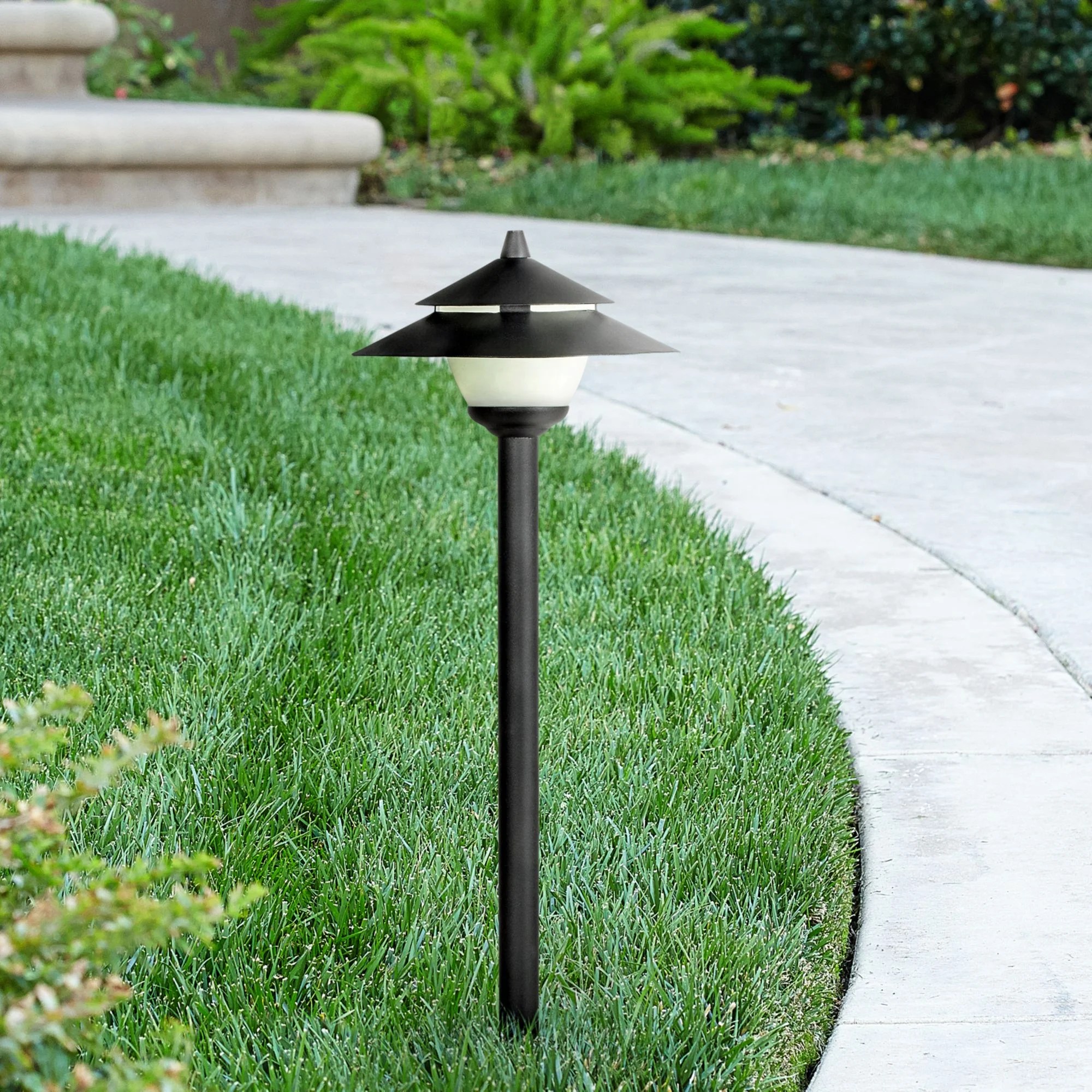 John Timberland Pagoda 15" High Low Voltage LED Landscape