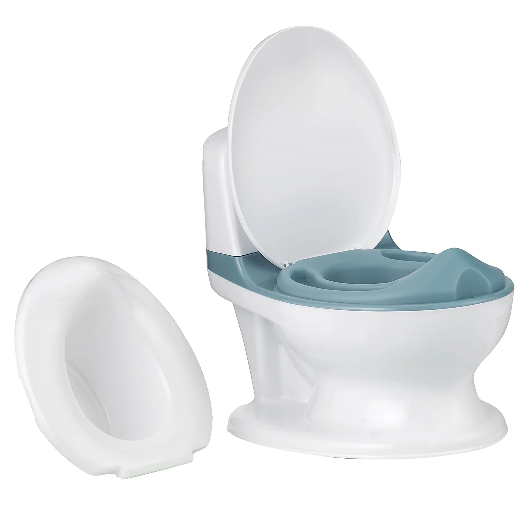 Gymax Kids Toddlers Realistic Potty Training Toilet with Flush Sound