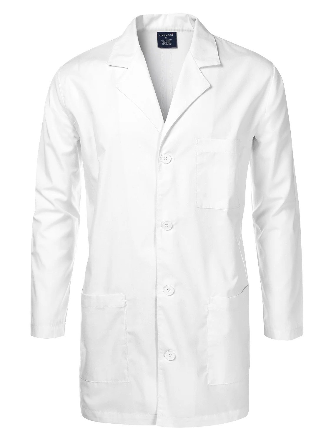 Dagacci Medical Uniform 35" Unisex Lab Coat White