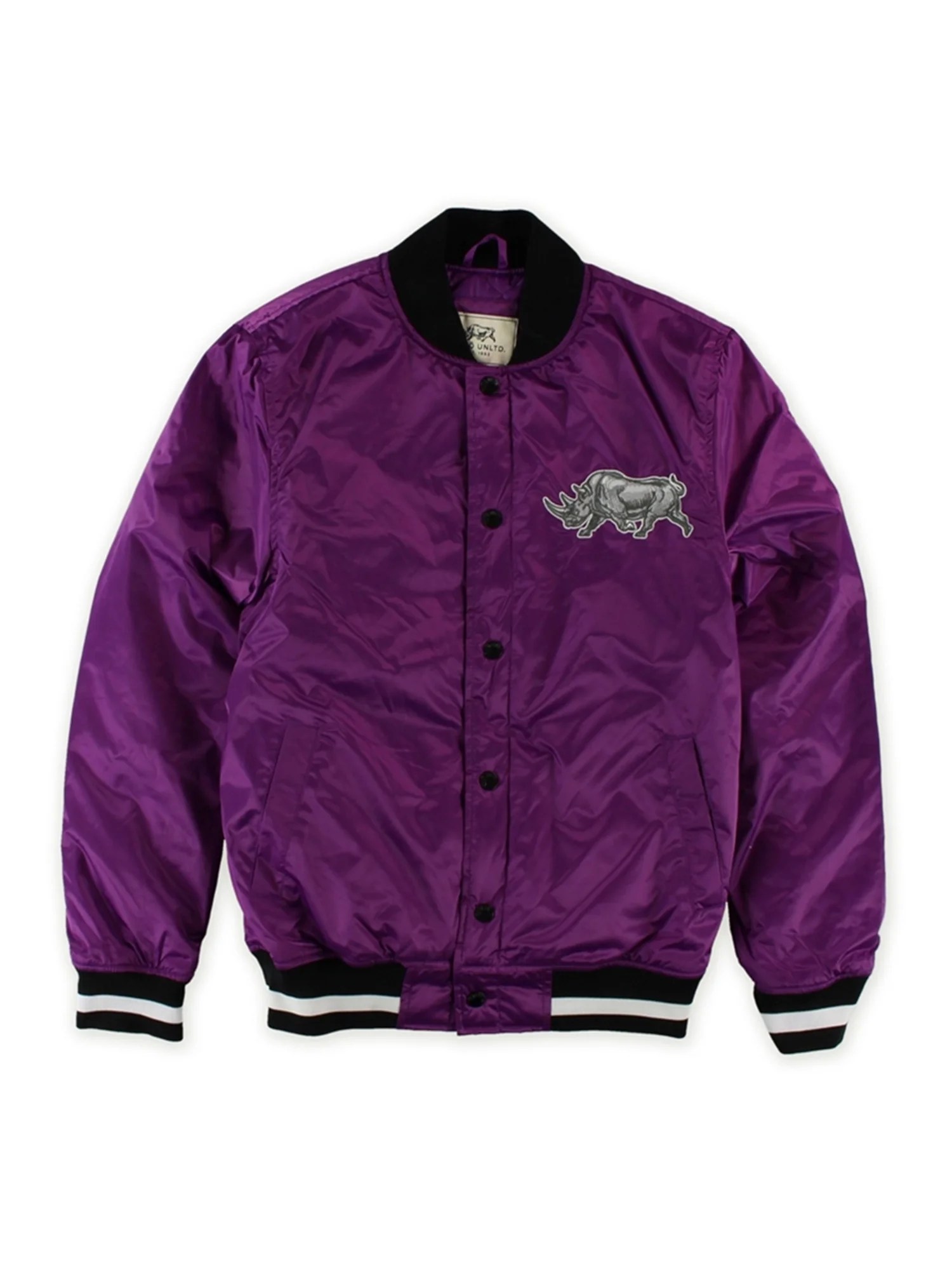 Ecko Unltd. Mens Think Tank Bomber Varsity Jacket prplehze S Walmart