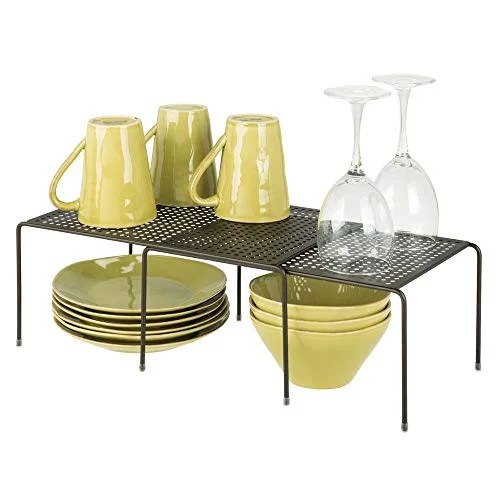 mDesign Adjustable Metal Kitchen Pantry, Countertop Organizer