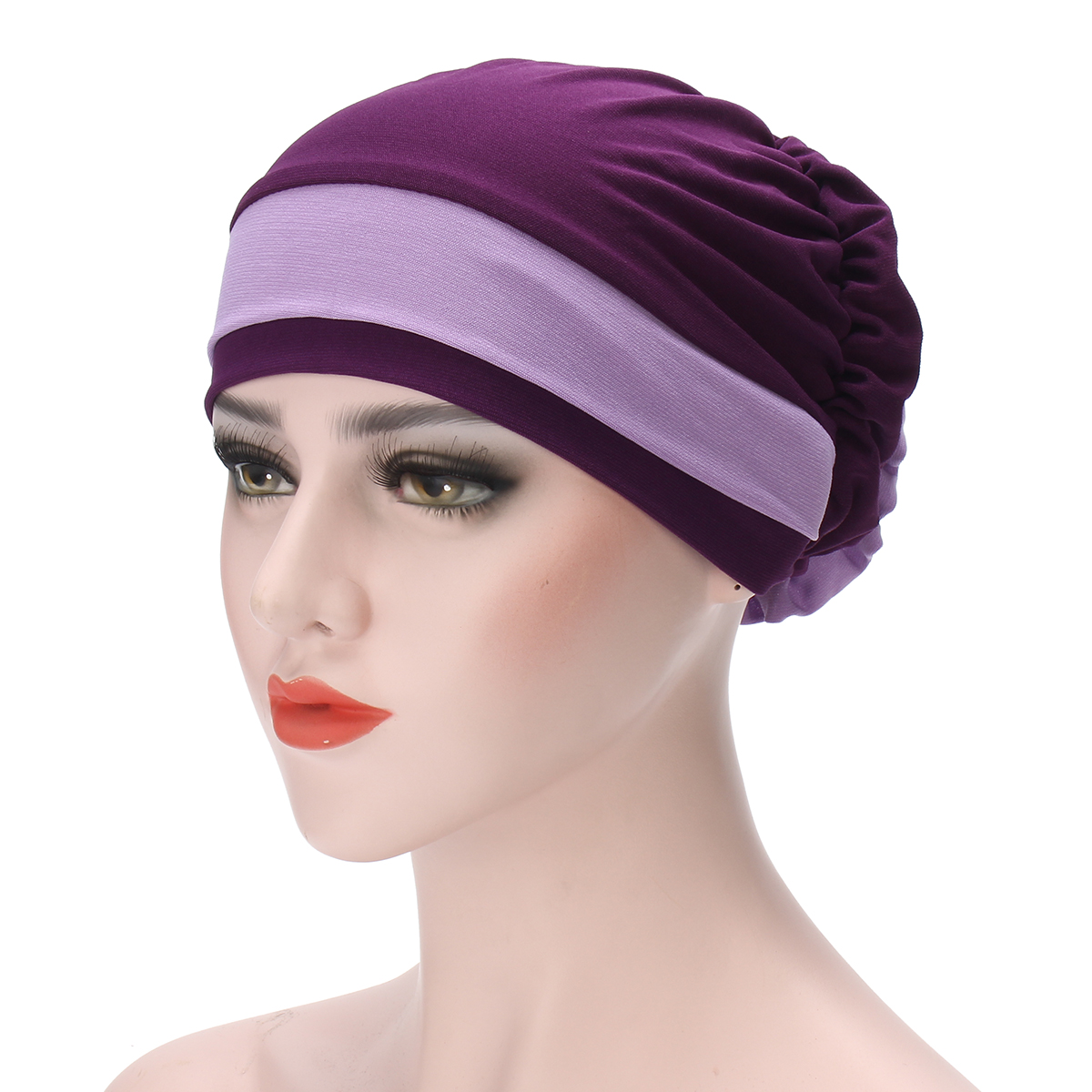 New Women Muslim Stretch Turban Hat Cancer Chemo Cap Hair New Women Muslim Stretch Turban Hat Cancer Chemo Cap Hair