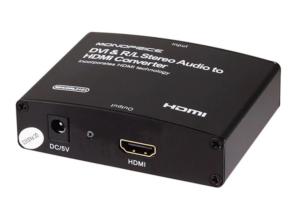 Monoprice DVI and R/L Stereo Audio to HDMI Converter