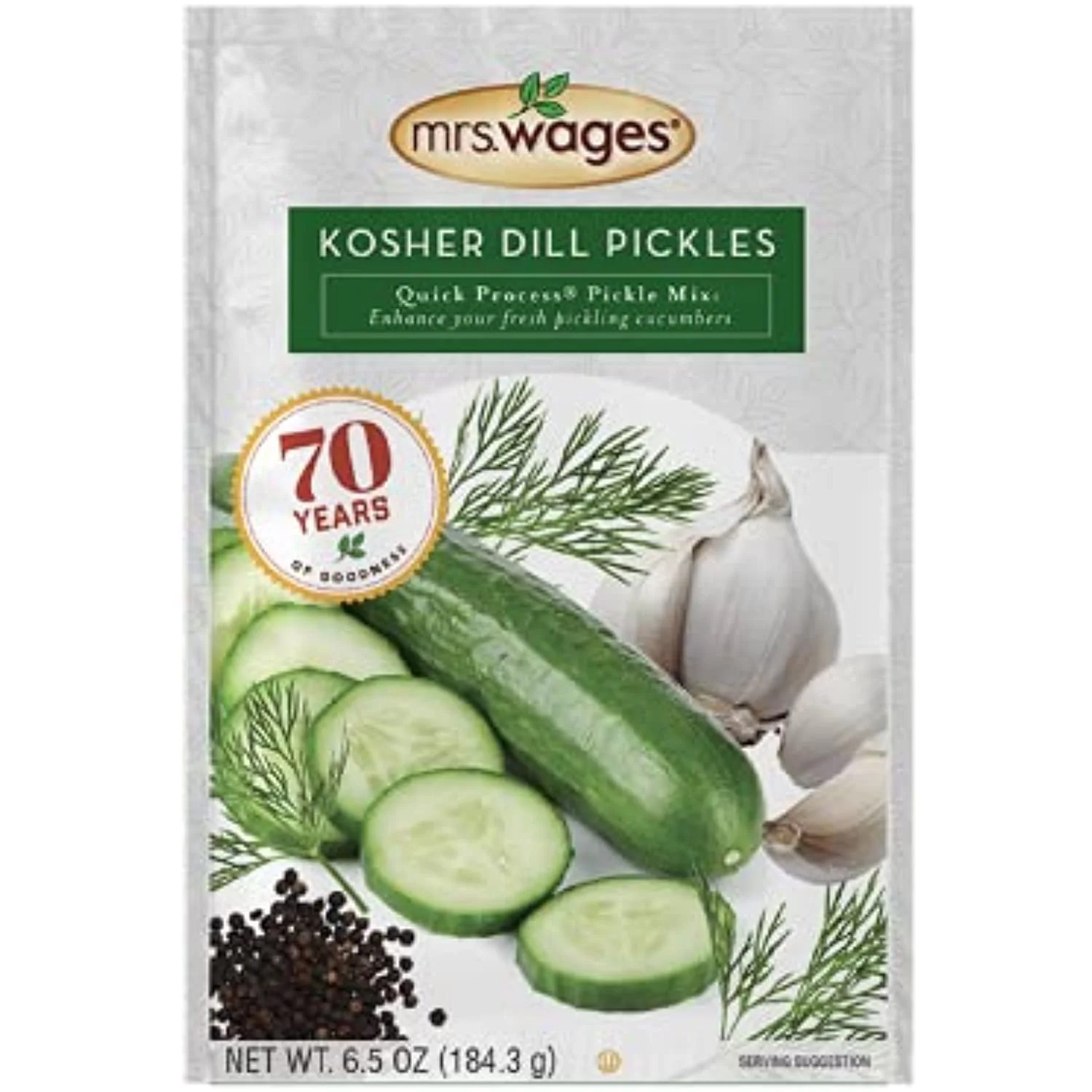 Mrs. Wages Kosher Dill Pickles Quick Process Mix 6.5 Ounce (Value Pack