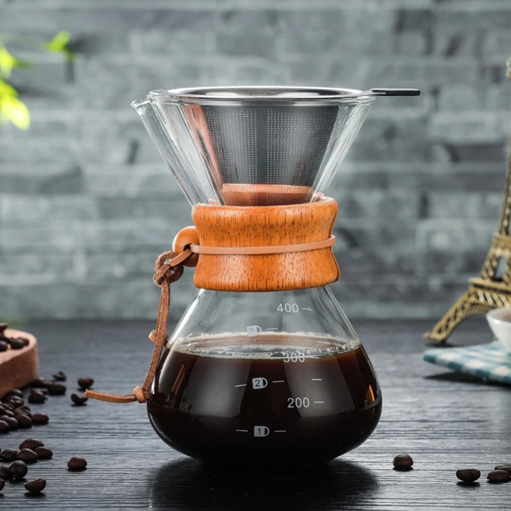 Home Pour Over Coffee Brewer HandDrip Coffee Maker Pot with Heavy