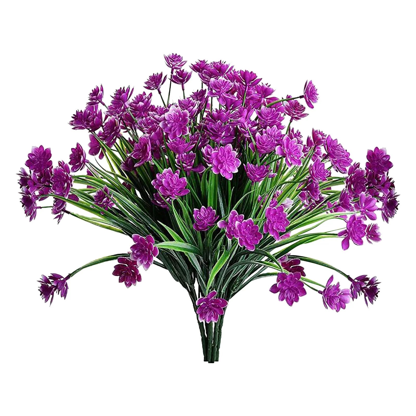 Heiheiup 6PCS Artificial Greenery Outdoor Flowers Home Decor Tall