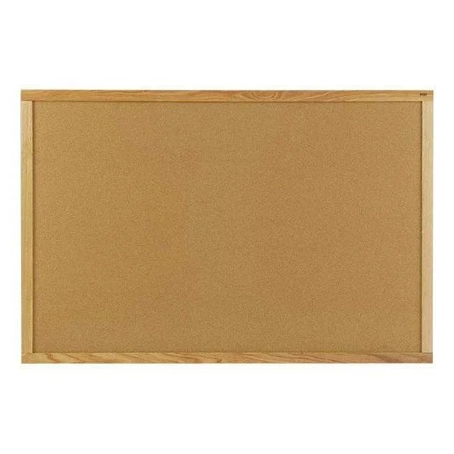 4 ft. x 8 ft. Wood Frame Natural Cork Board