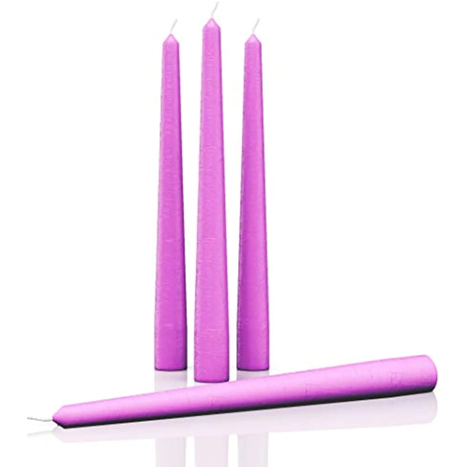 CANDWAX 10 inch Taper Candles Set of 4 Dripless Taper Candles and