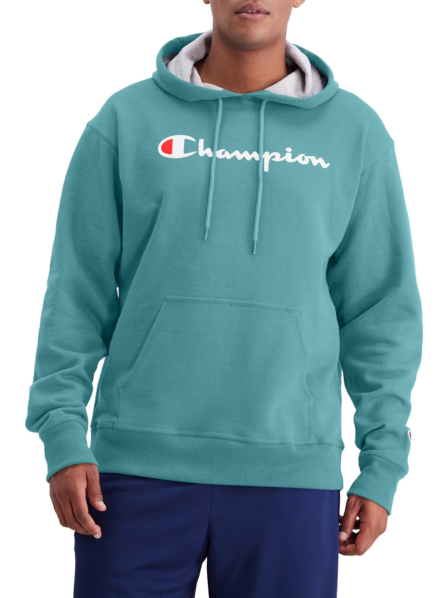 Champion Champion Men's Powerblend Graphic Fleece Pullover Hoodie, up