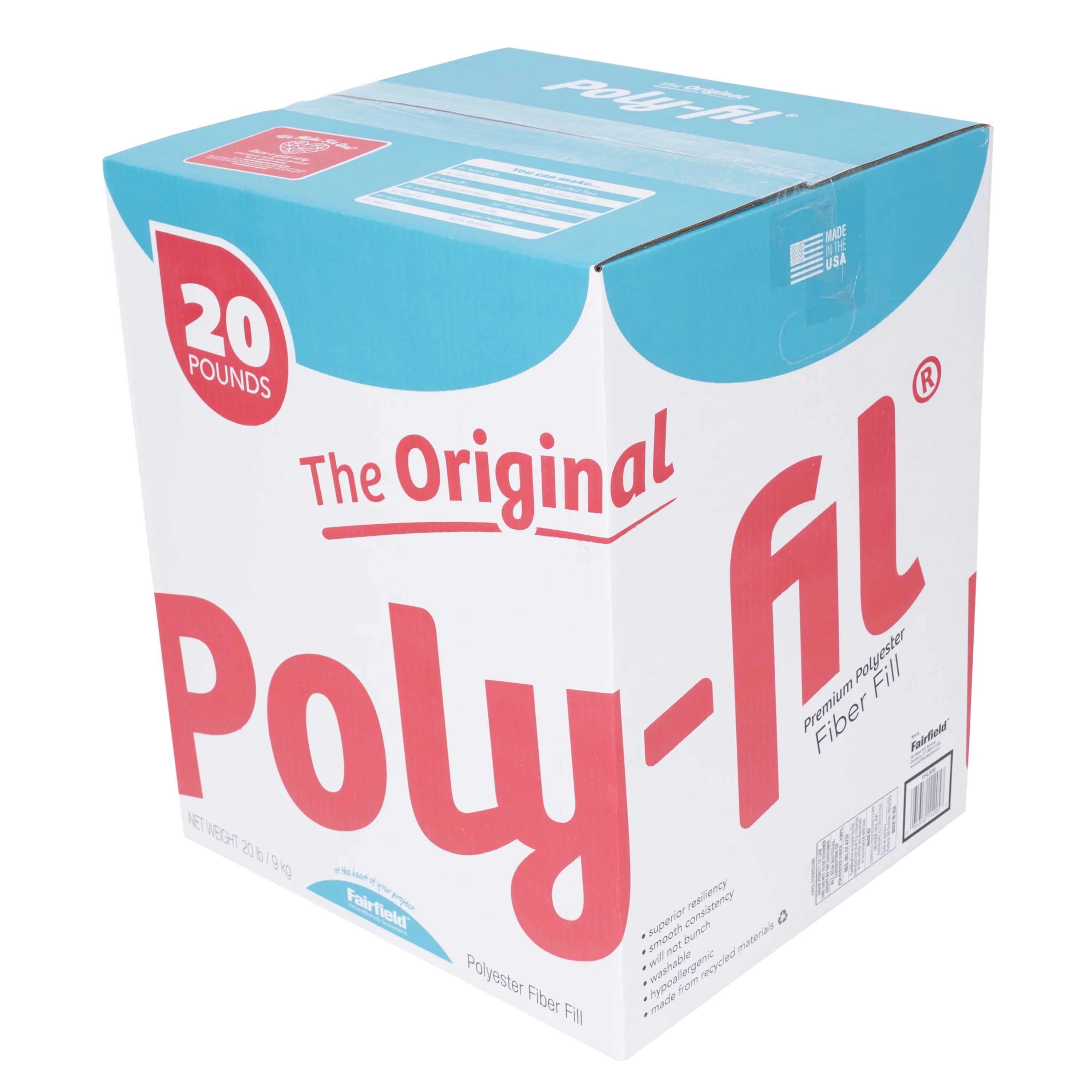 The Original Polyfil® Premium Polyester Fiber Fill by Fairfield, 20