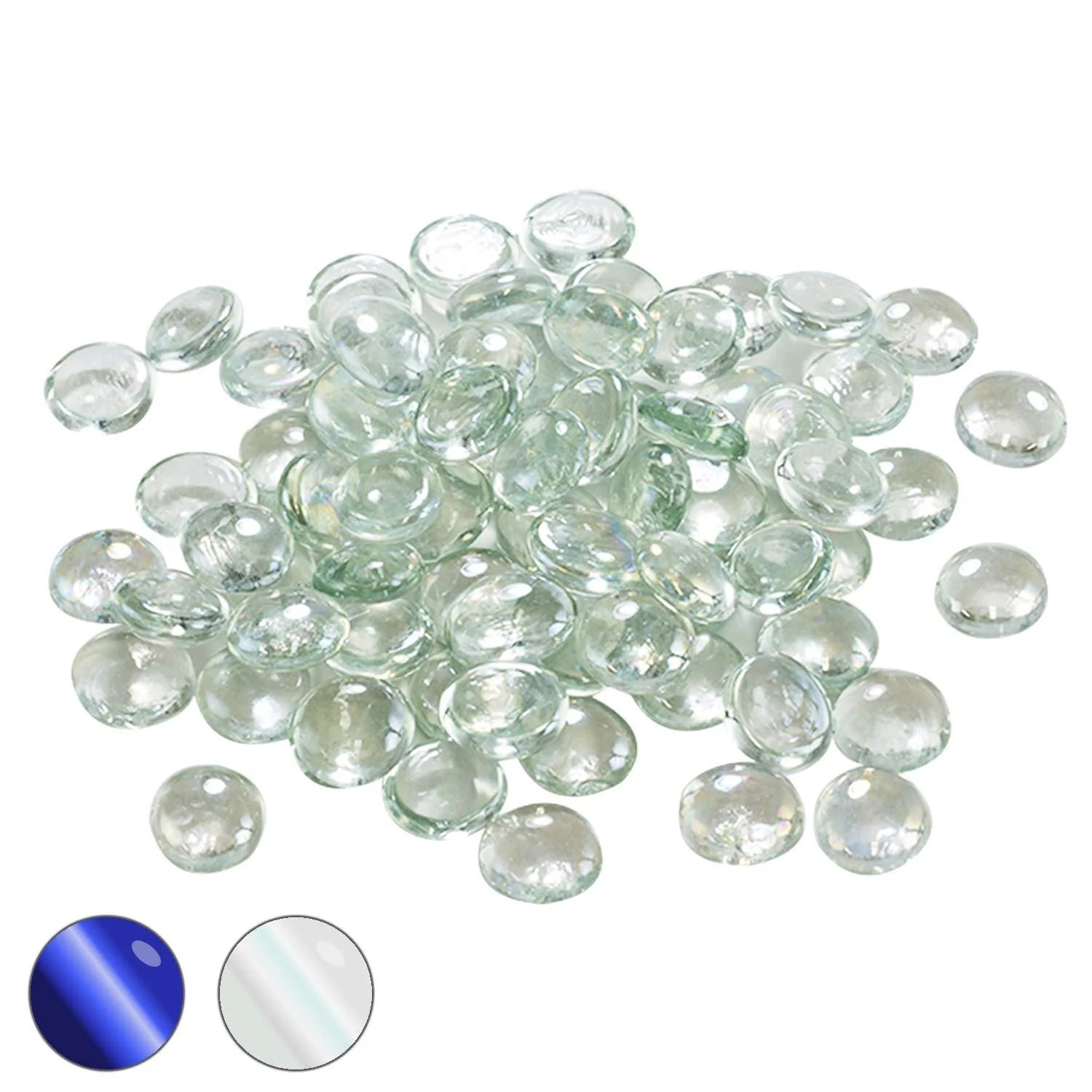 Houseables Glass Stone, Clear Marbles, Pebbles for Vases, 5 LB, 500600