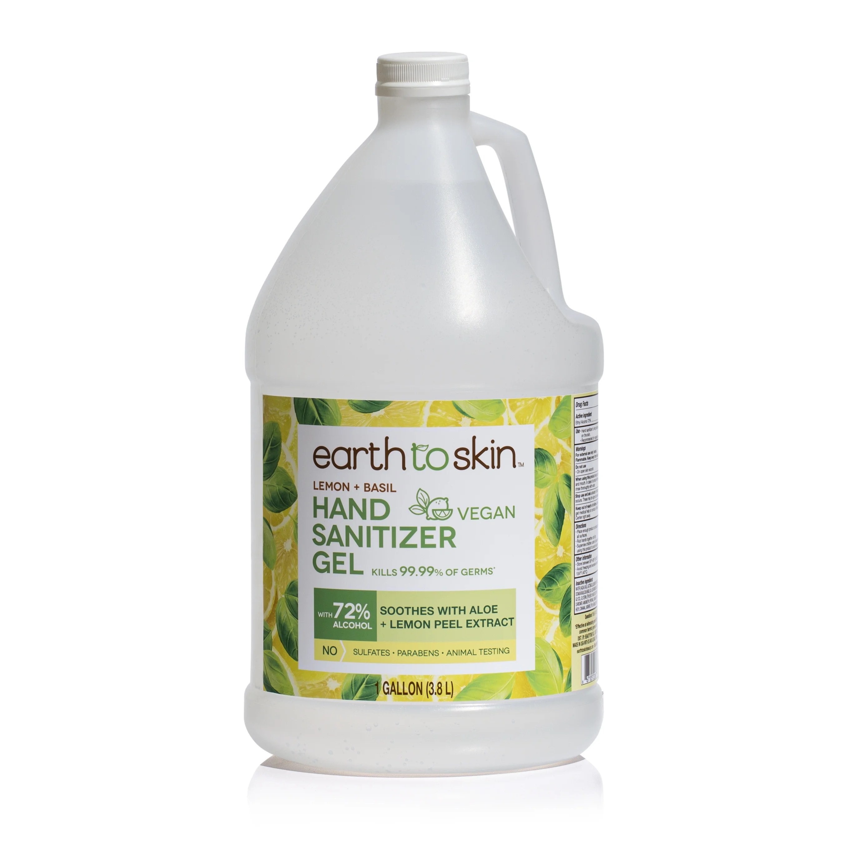 Earth to Skin Hand Sanitizer Gel Lemon and Basil, 1