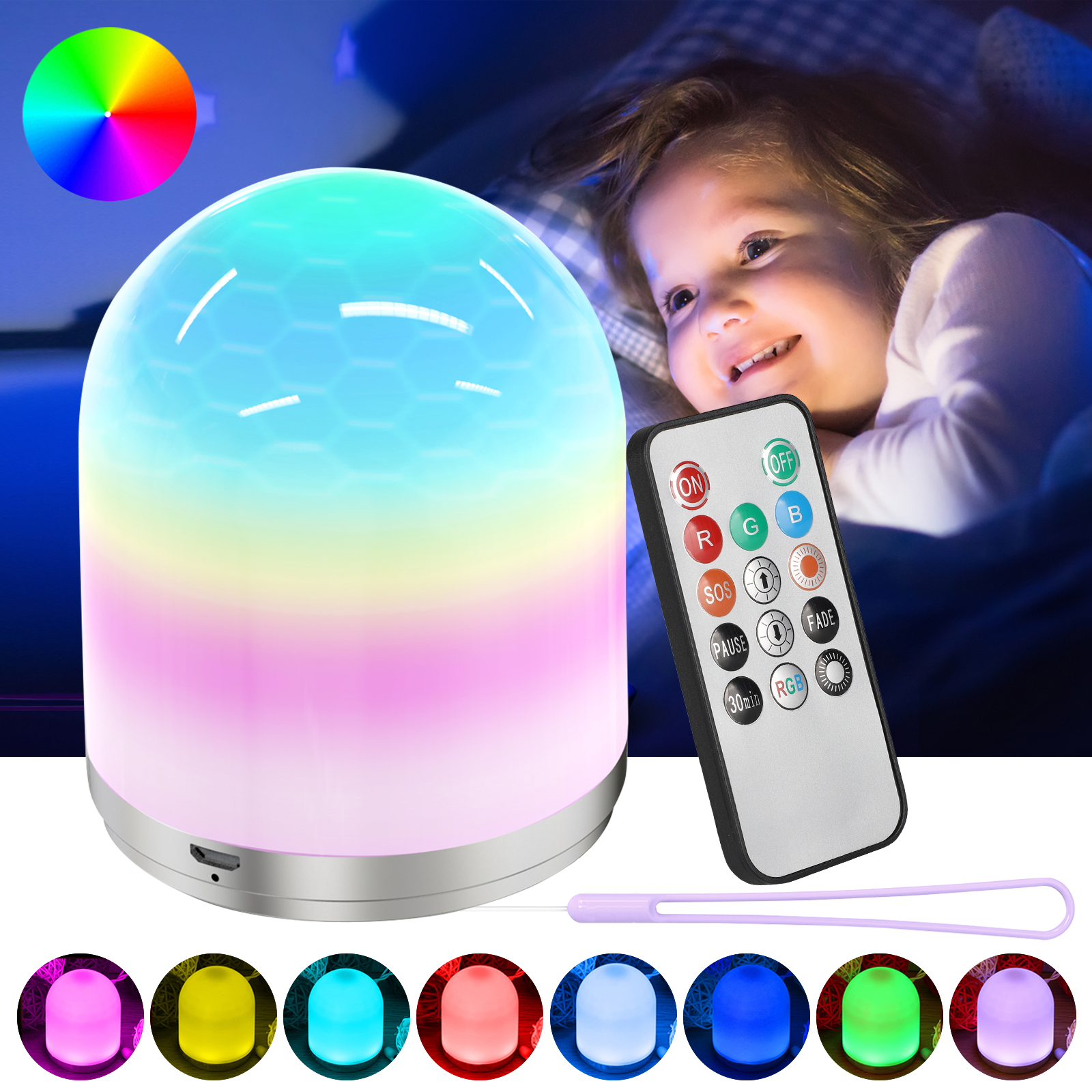 EEEkit Baby Lamps for Nursery, Kids Night Light LED Wireless Control EEEkit Baby Lamps for Nursery, Kids Night Light LED Wireless Control