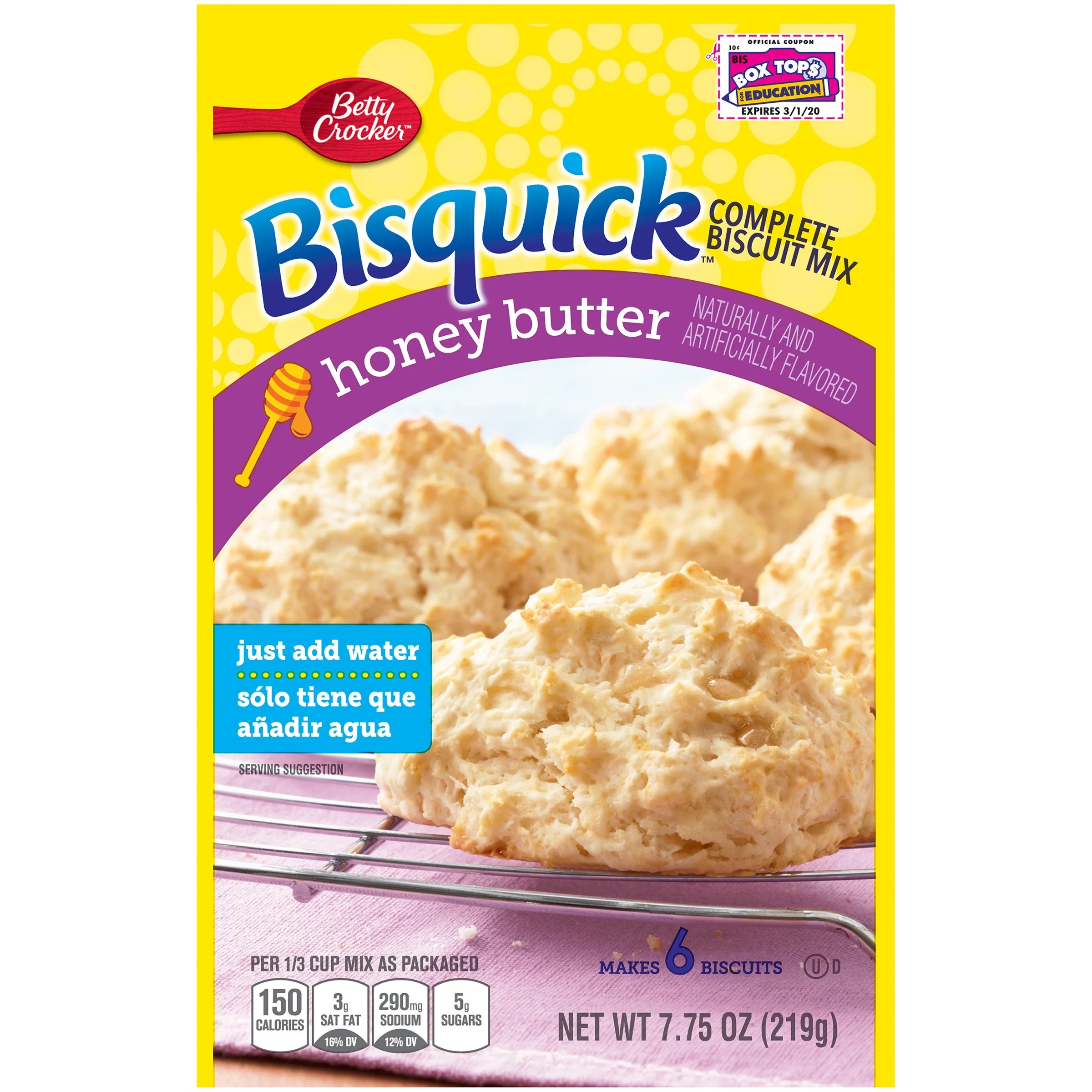 Betty Crocker Bisquick Biscuit Mix Complete Honey Butter 7.75 oz Pouch