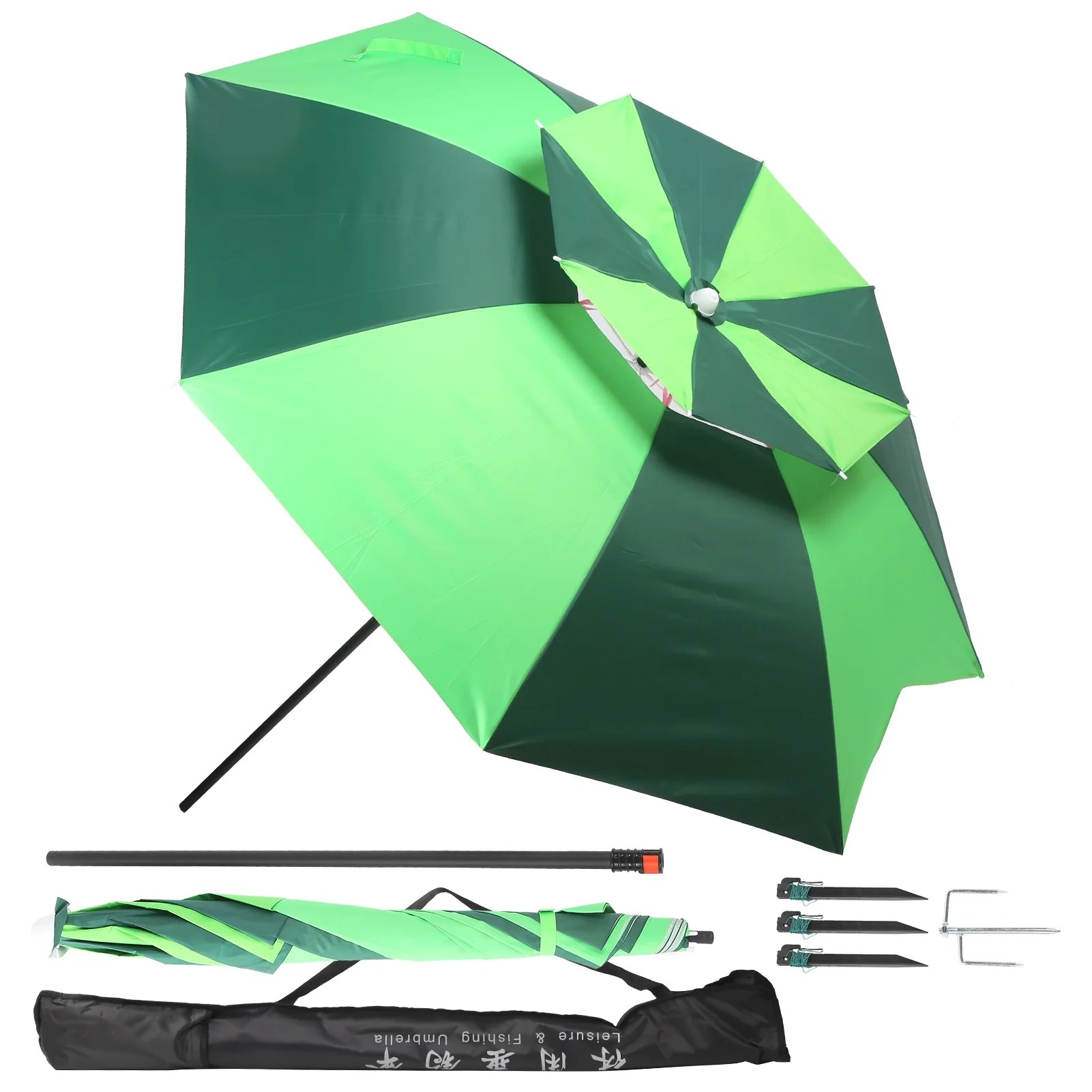 Zyyini Beach Umbrellas 1.8M Large 360 Degree Adjustable Sun Shade