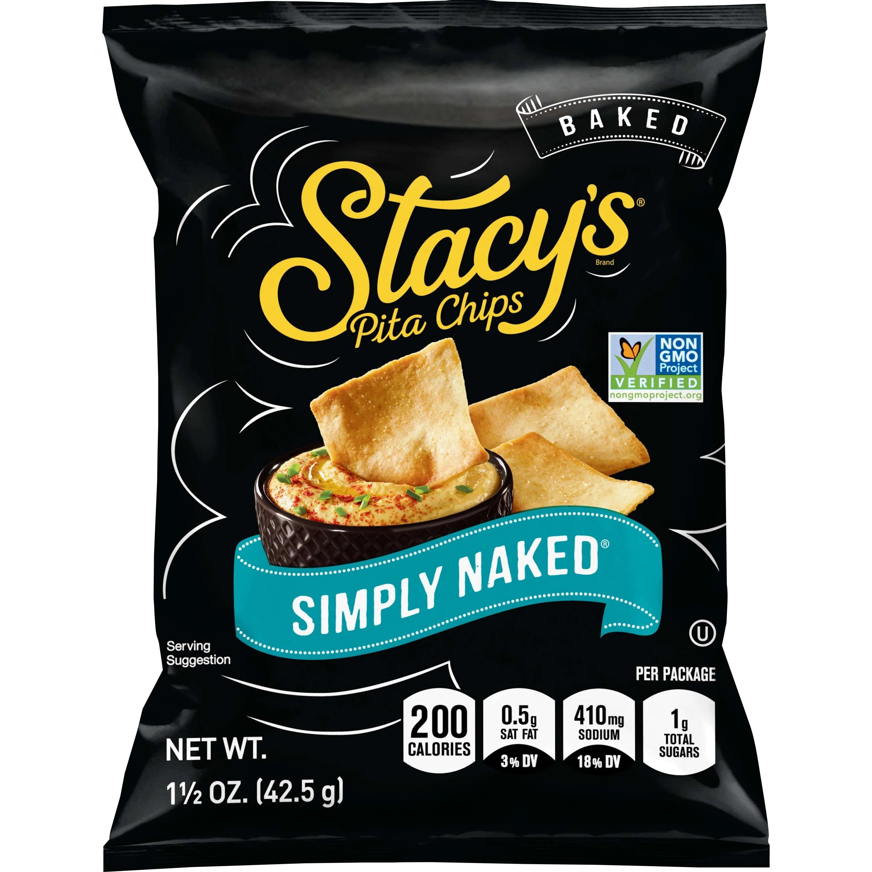 Stacy's Simply Naked Baked Pita Chips, 1.5 Oz.