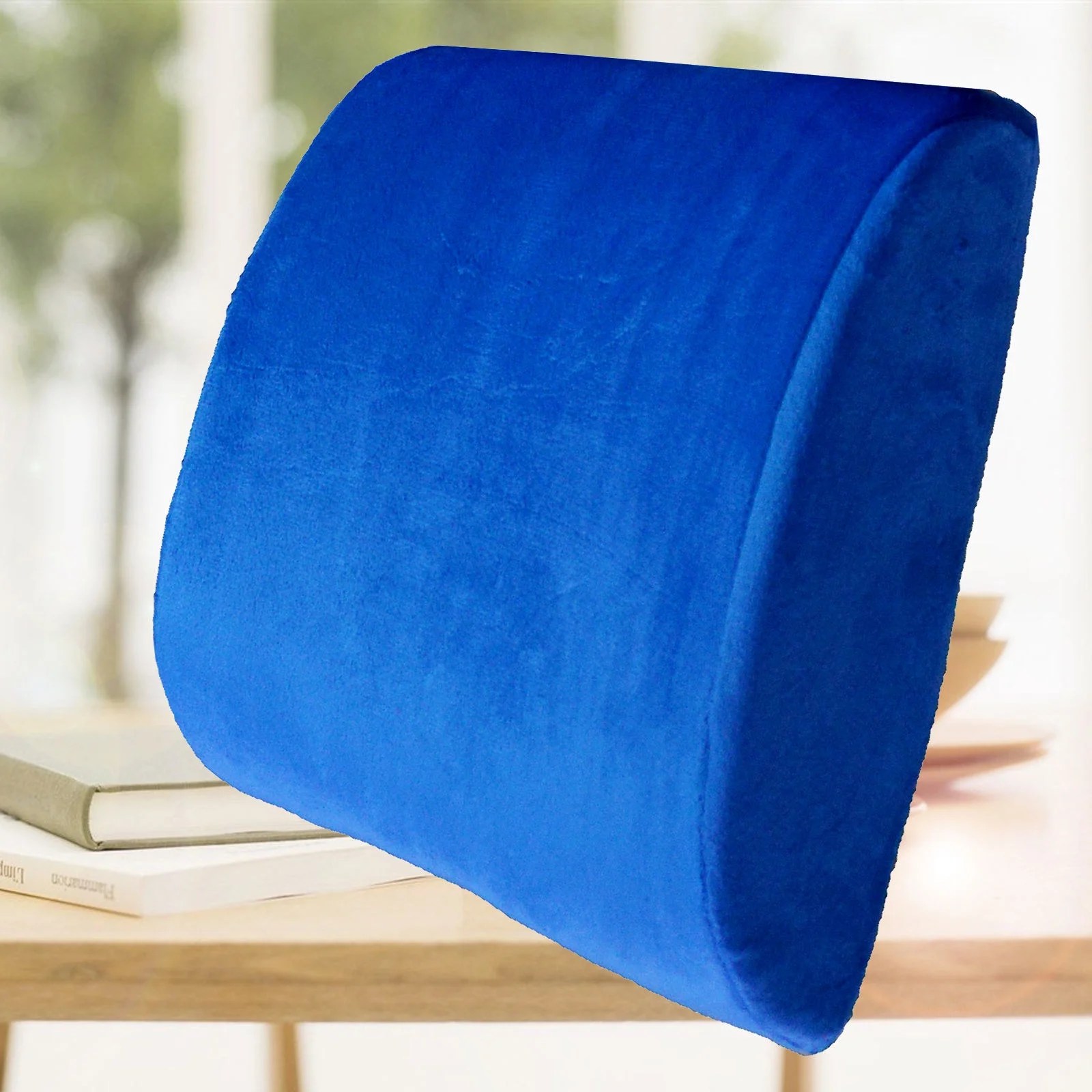 Bookishbunny Firm Memory Foam Lumbar Back Support Cushion Pillow