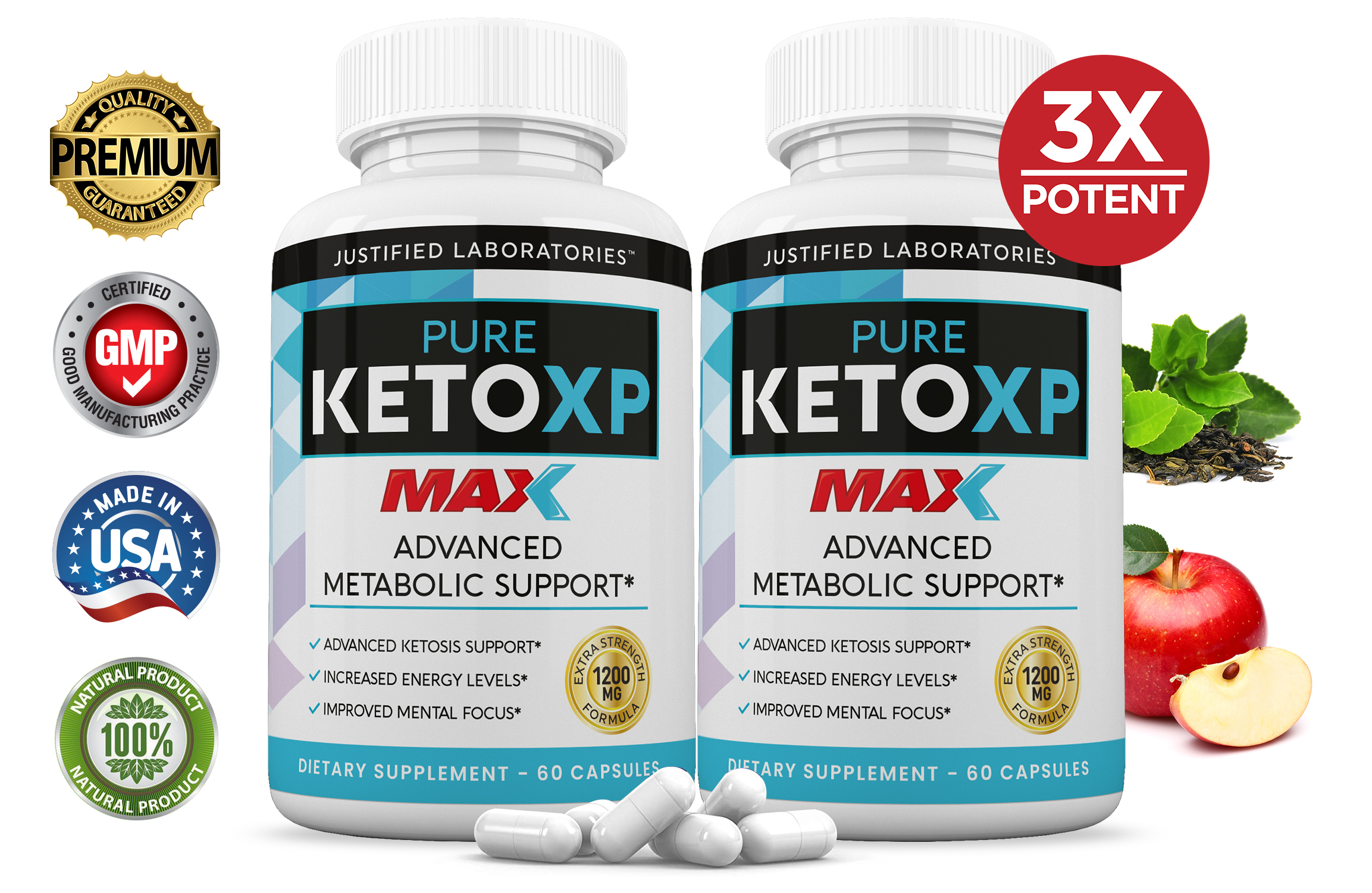 Pure Keto XP Max 1200MG Keto Diet Pills Real BHB Salts Advanced