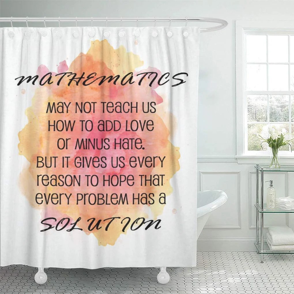 Libin Mathematics Math Classroom Science Sign Calculus Shower Curtain 66x72 inch