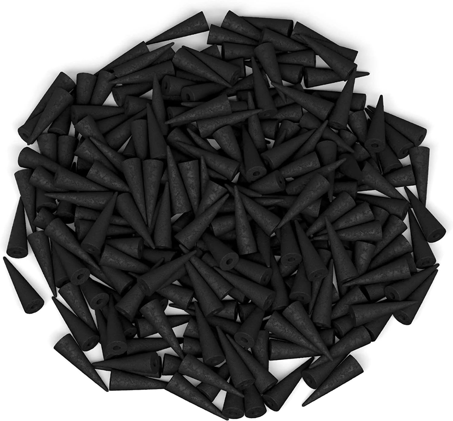100 Unscented Charcoal Incense Cones 2" BACKFLOW 100 Natural Blanks