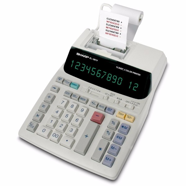 Sharp EL1801V Electronic Printing Calculator Clock and Calendar
