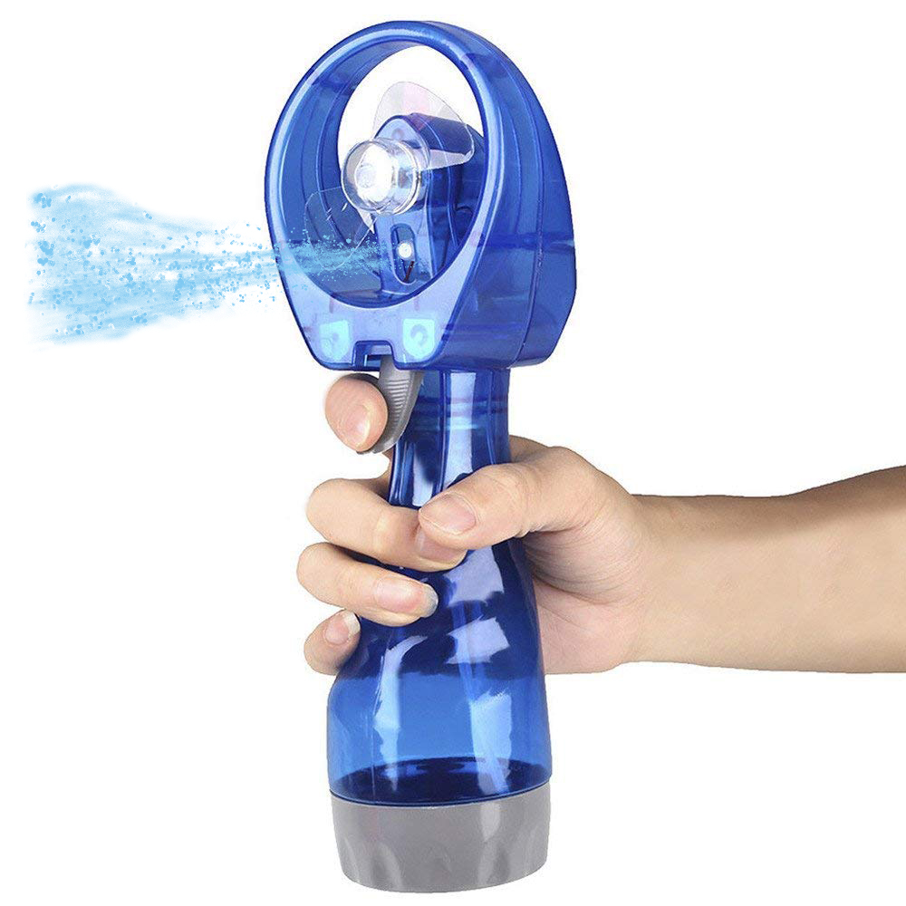 Portable Batteryoperated Handheld Water Misting Fan (Color May Vary
