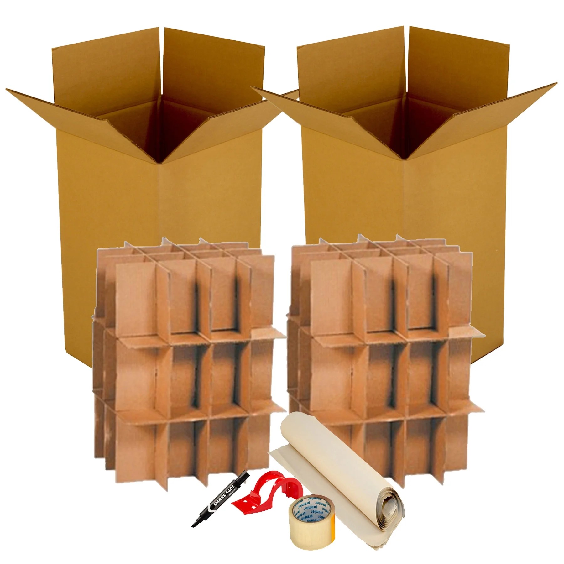 uBoxes Kitchen Packing Boxes & Supplies Kit 2 2 Kitchen Boxes