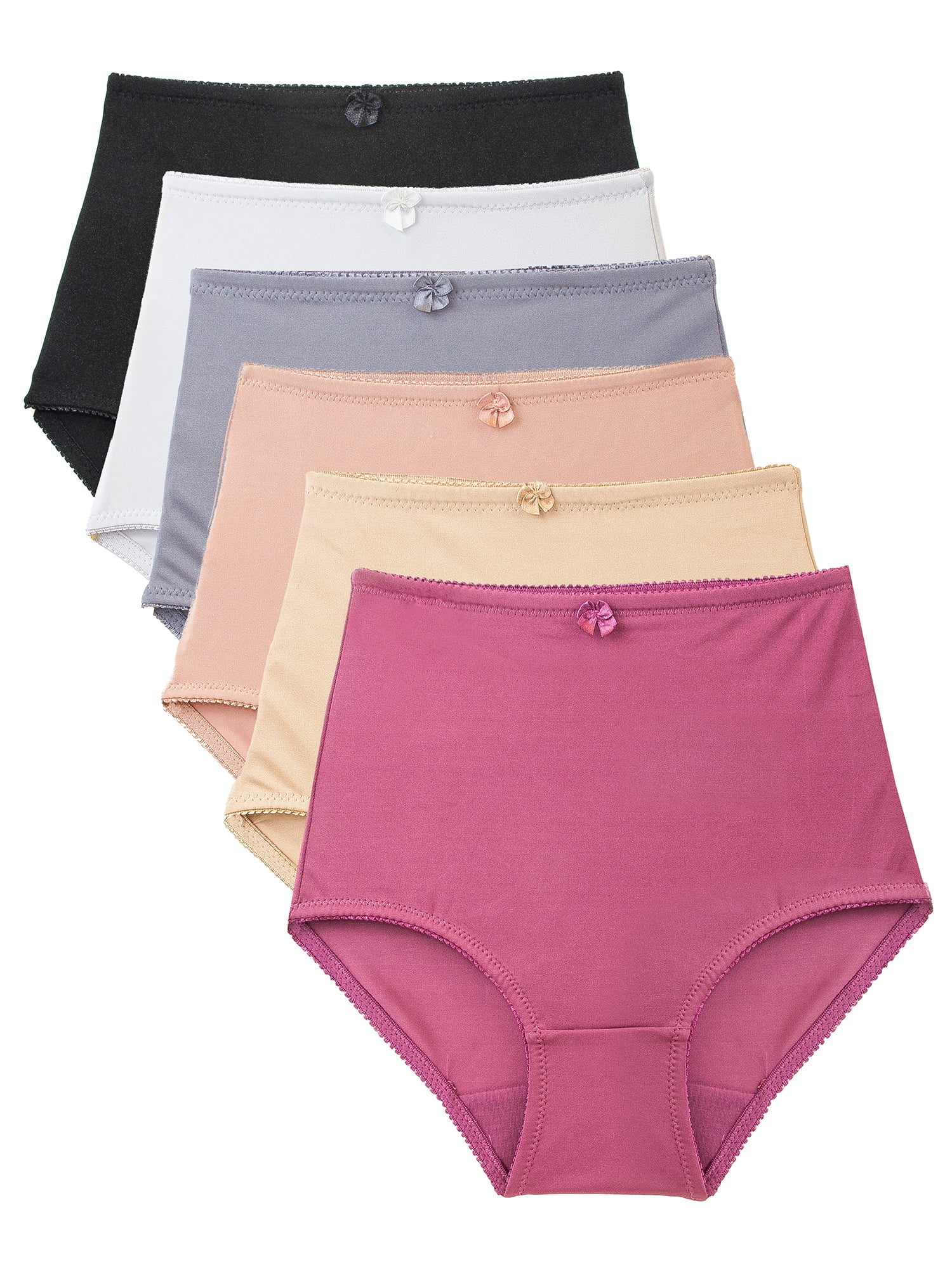 B2BODY Women's Panties High Waisted Briefs Small to Plus Sizes MultiPack
