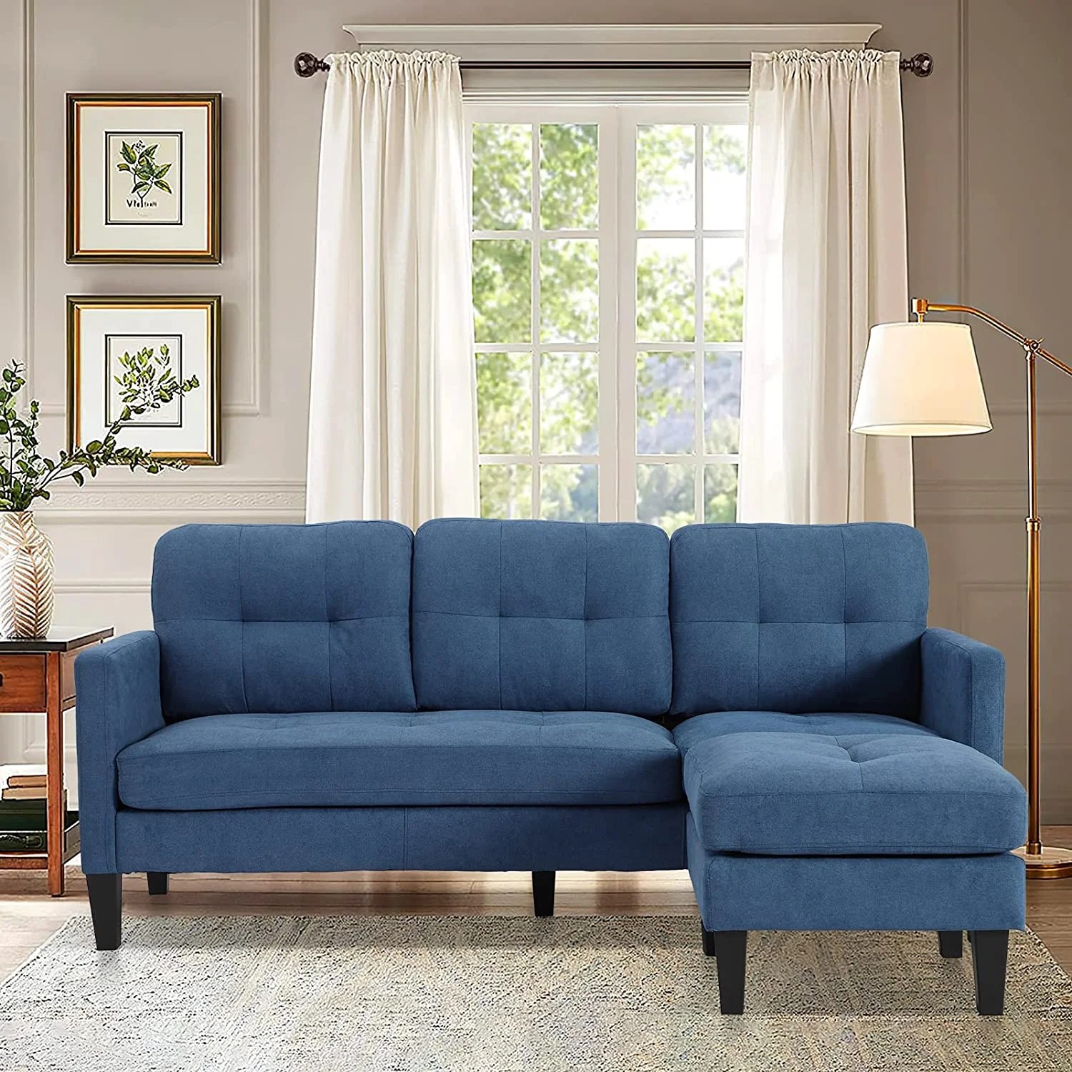 Haverchair Convertible Sectional Sofa, LShaped Couch Reversible Chaise