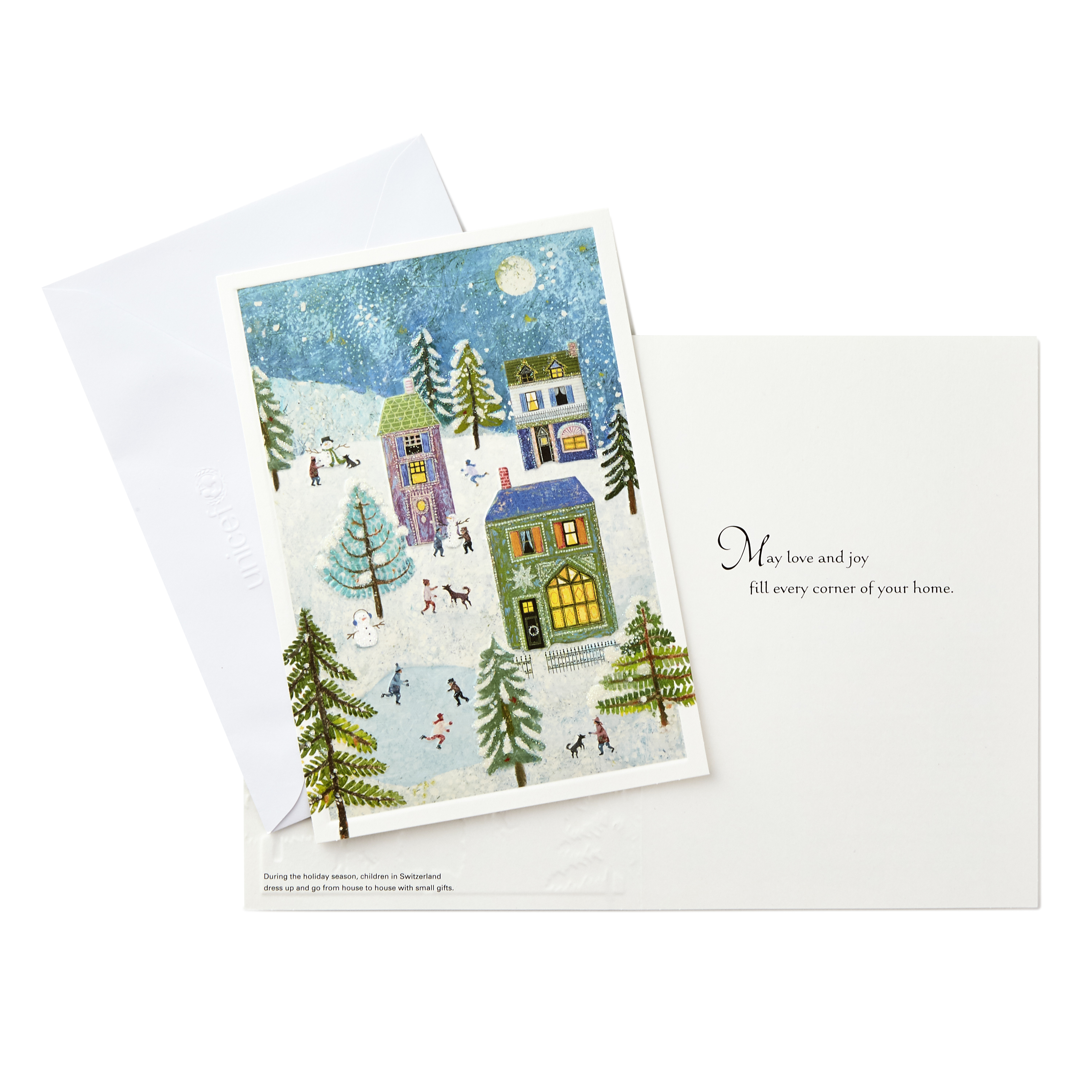 Hallmark UNICEF Christmas Boxed Cards, Holiday Scene (20 Cards and 21 Envelopes)