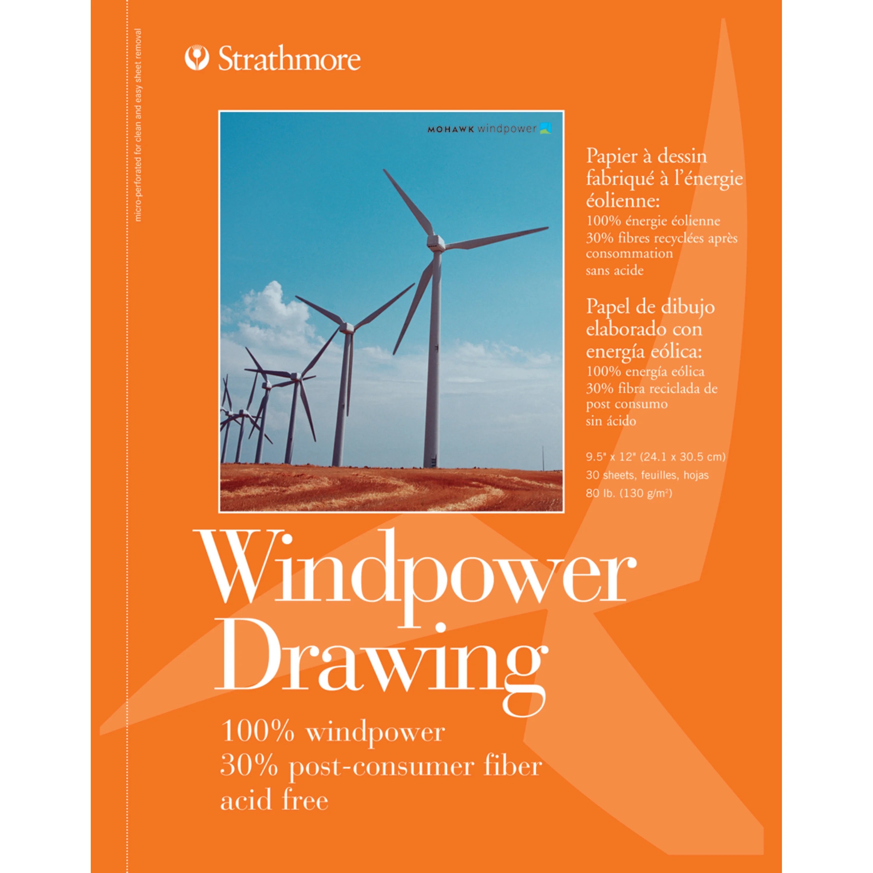 Strathmore Windpower Drawing Paper Pad, 8.5in x 10in