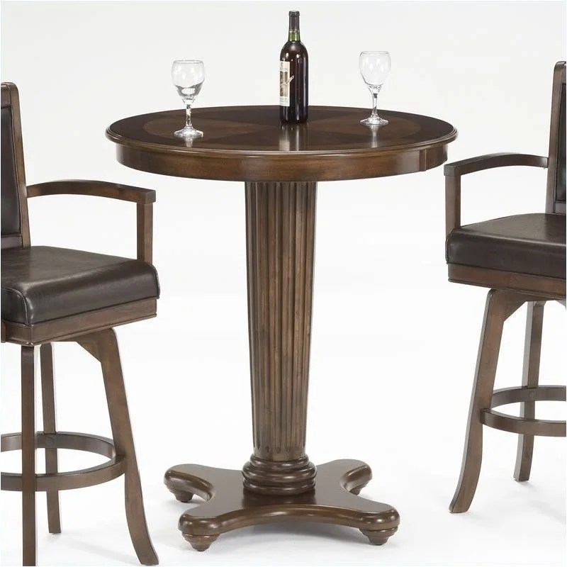 Bowery Hill Round Bar Height Pub Table in Rich Cherry Bowery Hill Round Bar Height Pub Table in Rich Cherry