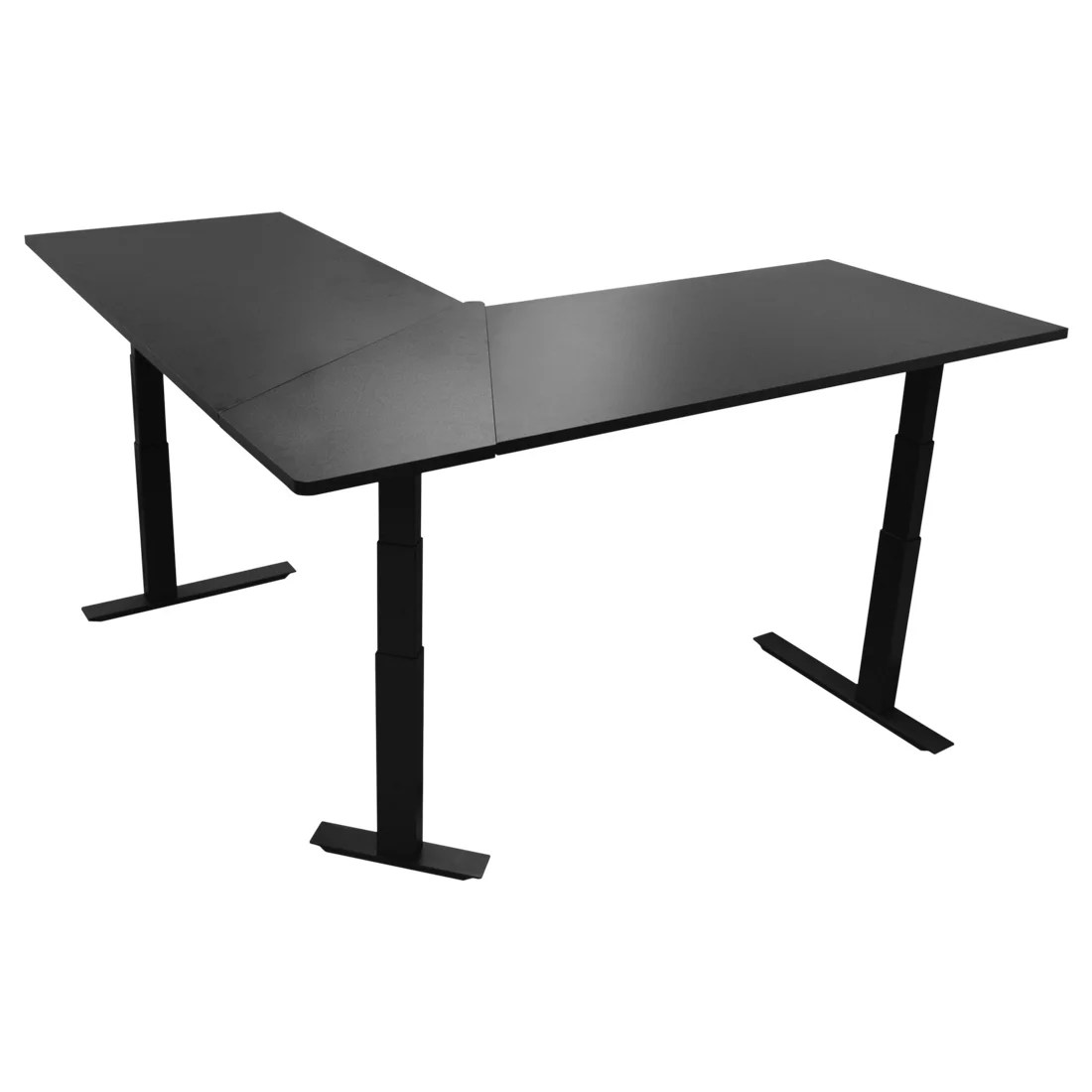Titan LShaped Adjustable Sit to Stand Desk w/ Black Desktop Walmart