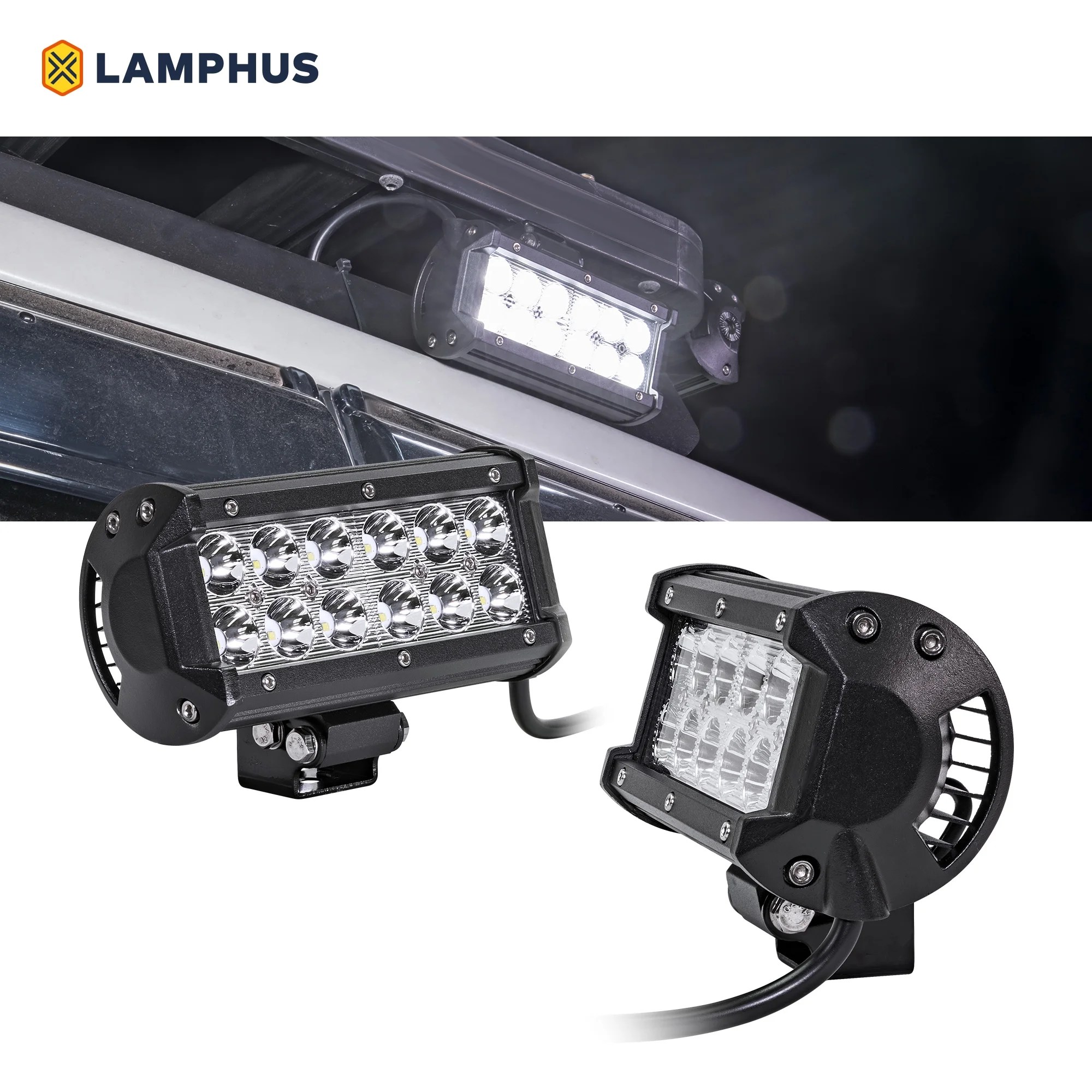 2pc LAMPHUS CRUIZER 6.5" 36W LED Spotlight [30 Degree Spread] [Spot/Fog