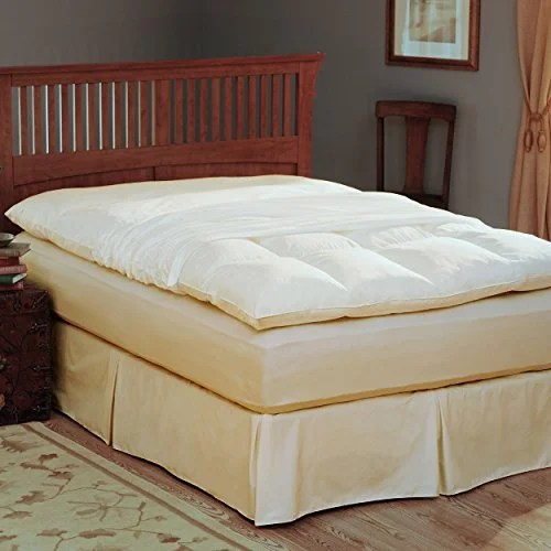 Pacific Coast Pure Cotton Feather Bed Protector with Zippered Closure