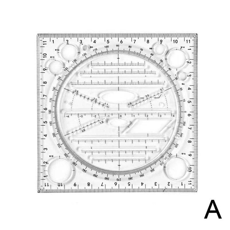 fvituve Ruler Drawing Ruler Rotatable Student Ruler Drawing