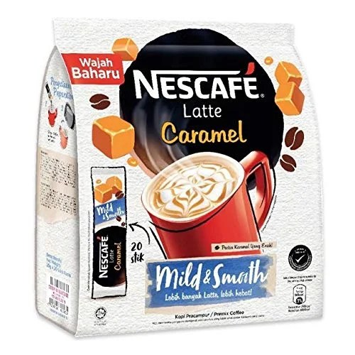 Buy Nescafe 3 in 1 CARAMEL Coffee Latte Instant Coffee Packets Single Serve Flavored Coffee