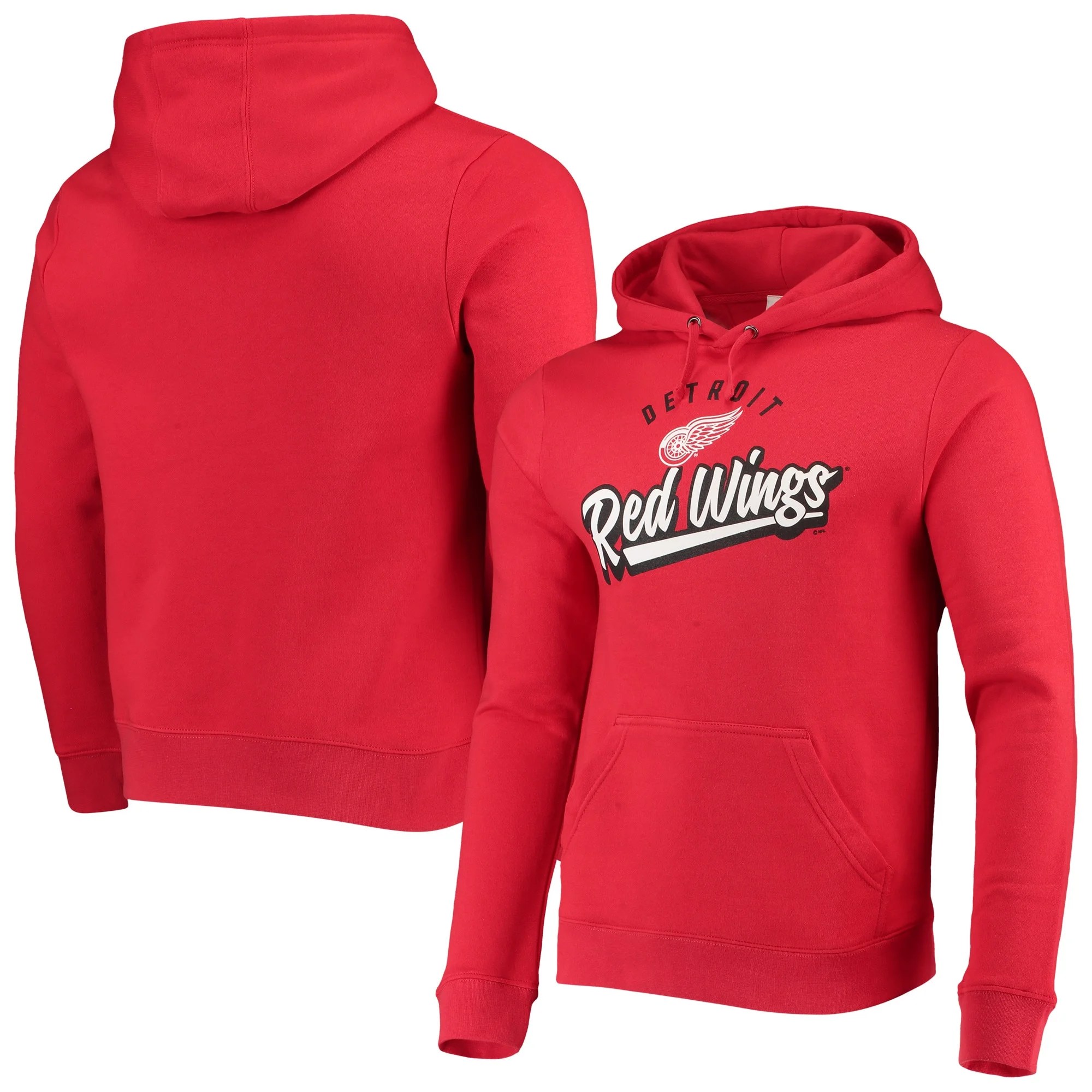 Detroit Red Wings Fanatics Branded Script Wordmark Hoodie Red